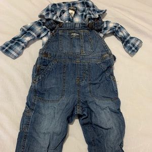Oshkosh b’gosh long sleeve with matching overalls
